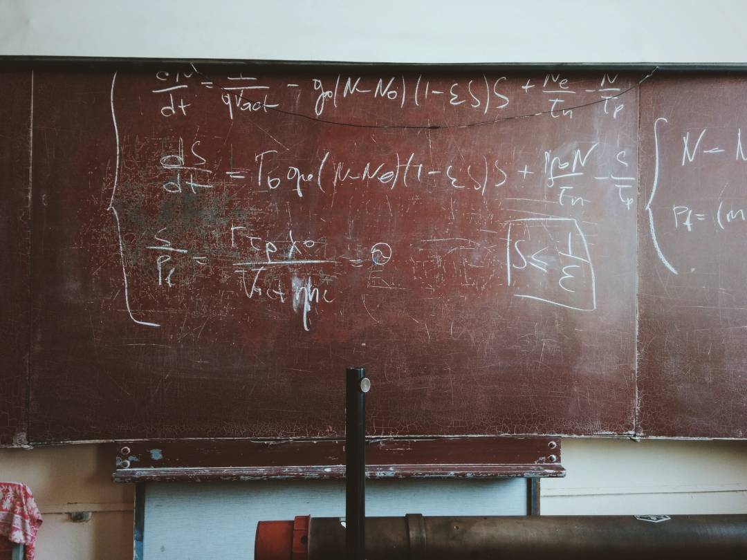 Chalkboard With Mathematical Equations