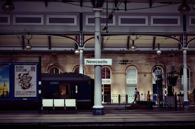 Photo of a platform at Newcastle train station