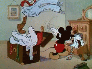 Micky Mouse Packing In A Messy Way
