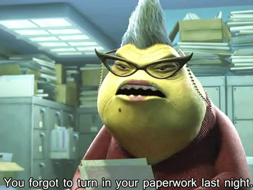 Lady Getting Annoyed That You Haven't Handed In Your Paperwork